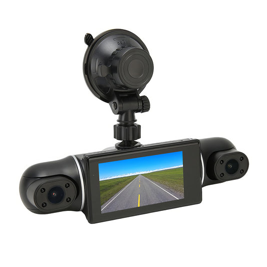 3-Channel Dash Cam Front & Rear, 1080P FHD with IR Night Vision