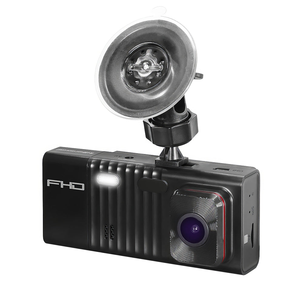 3-Channel Dash Cam 1080P with Rear & Interior Camera, Night Vision, 32GB