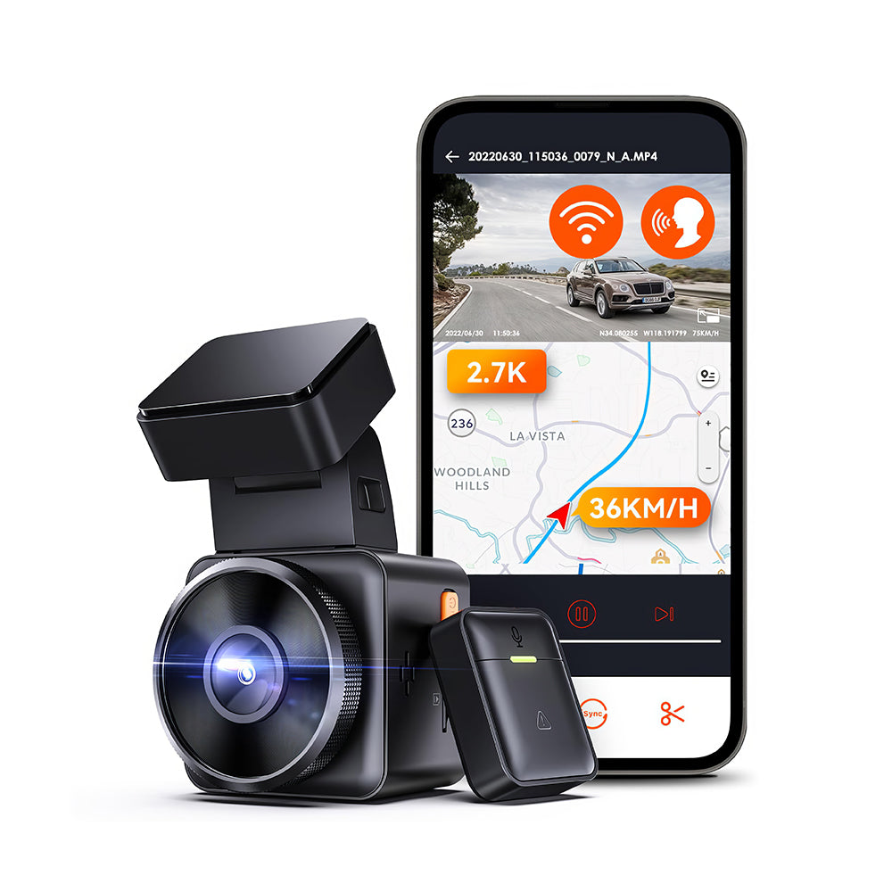 E1 Lite 1080P Mini Dash Cam with WiFi, GPS, Night Vision & Voice Control
