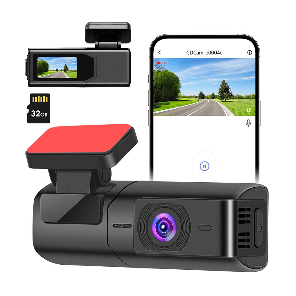Dual Dash Cam Front & Rear with 4" Display, Night Vision & Motion Detection