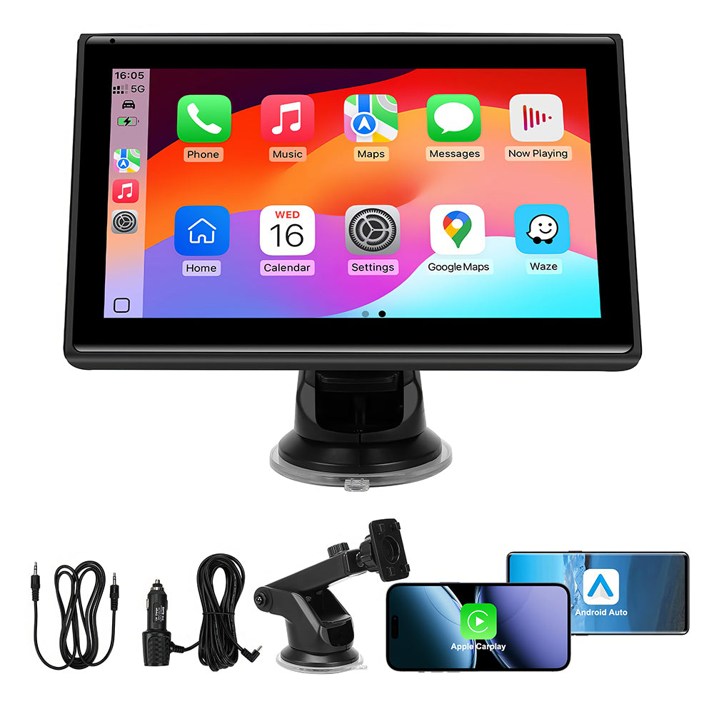 7" Wireless CarPlay & Android Auto Touchscreen Car Stereo