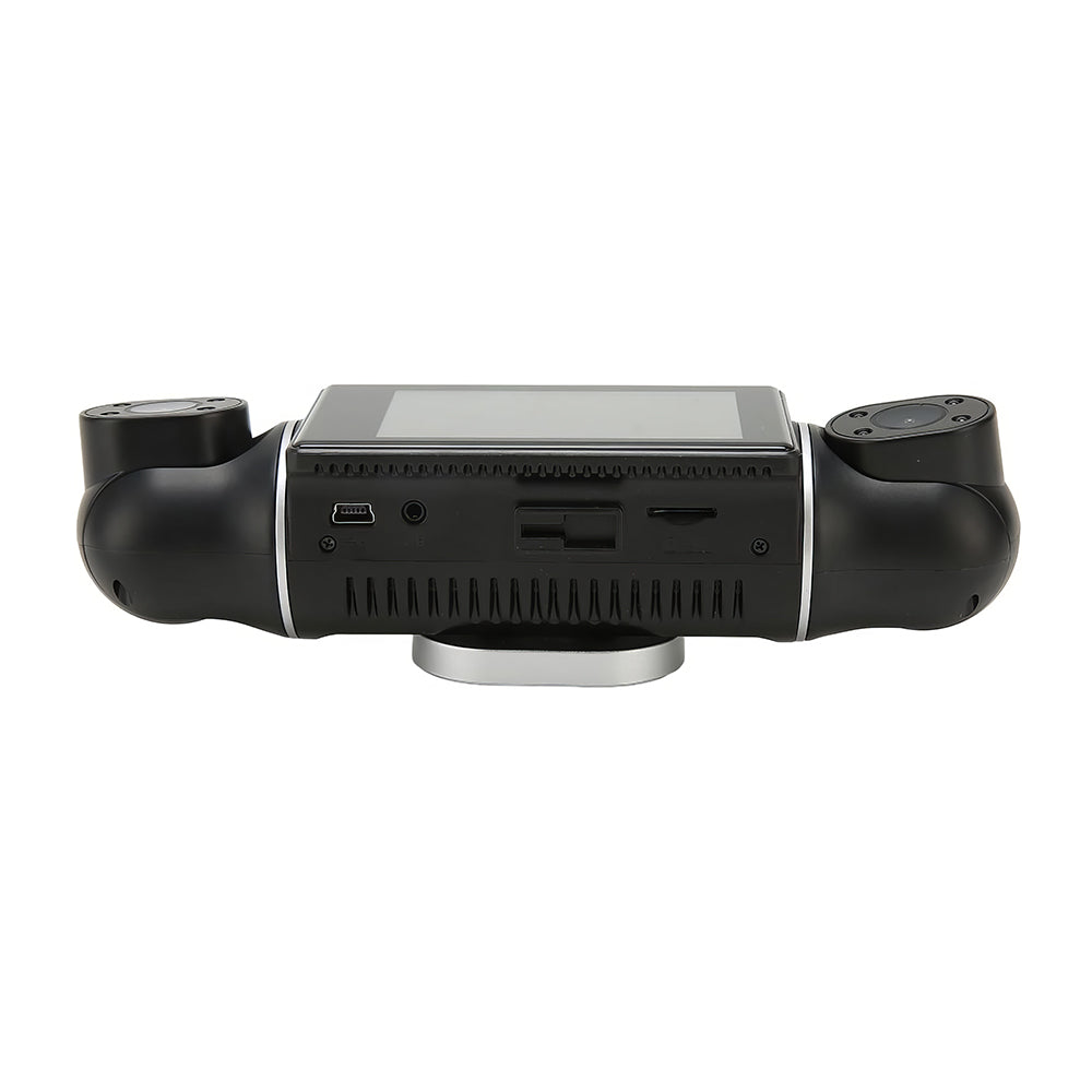3-Channel Dash Cam Front & Rear, 1080P FHD with IR Night Vision