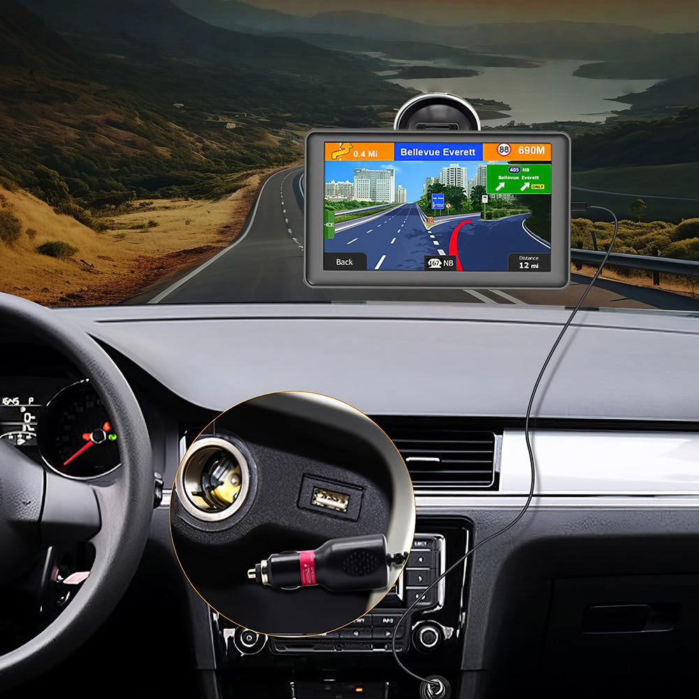 7" GPS Navigator for Car with Voice, Speed Alerts & Free Map Updates