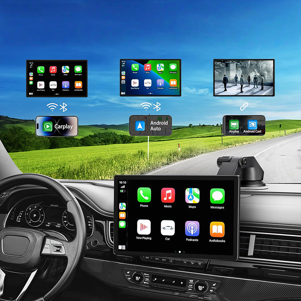 9" Wireless CarPlay & Android Auto Car Stereo with 4K Dash Cam
