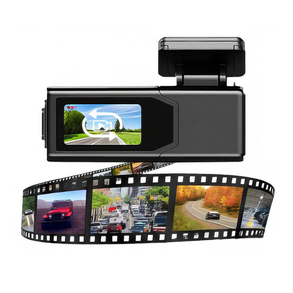 Dual Dash Cam Front & Rear with 4" Display, Night Vision & Motion Detection
