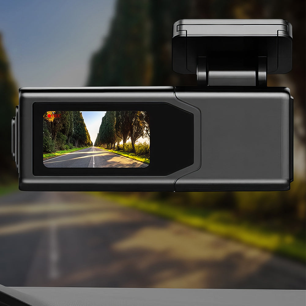 Dual Dash Cam Front & Rear with 4" Display, Night Vision & Motion Detection